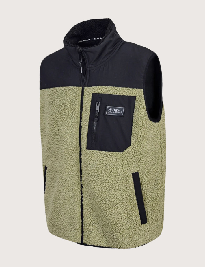 WATTS Veste Sherpa Sans Manches Homme XRAW Kaki - 3