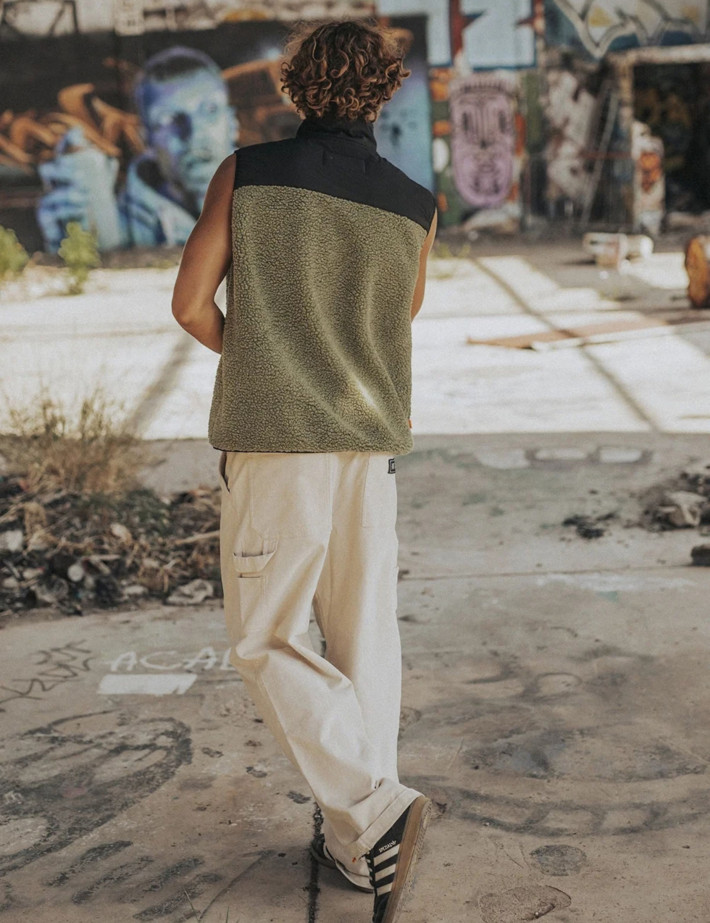 WATTS Veste Sherpa Sans Manches Homme XRAW Kaki - 6