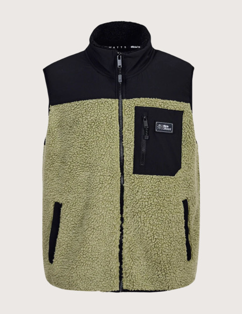 WATTS Veste Sherpa Sans Manches Homme XRAW Kaki