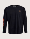 WATTS T-Shirt Homme Manches Longues Shot Noir