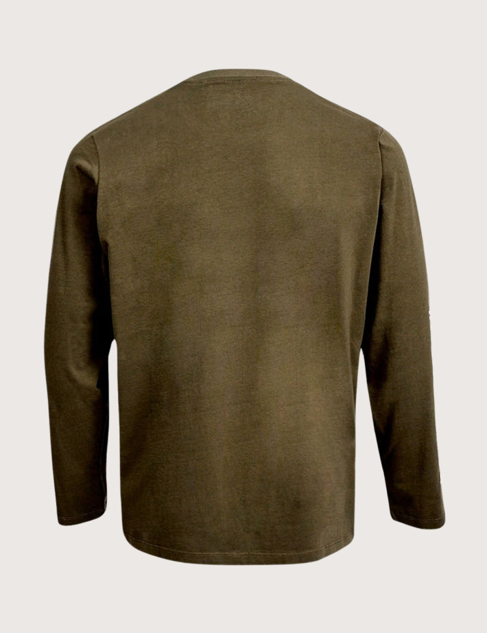 WATTS T-Shirt Homme Manches Longues Shot Kaki - 4