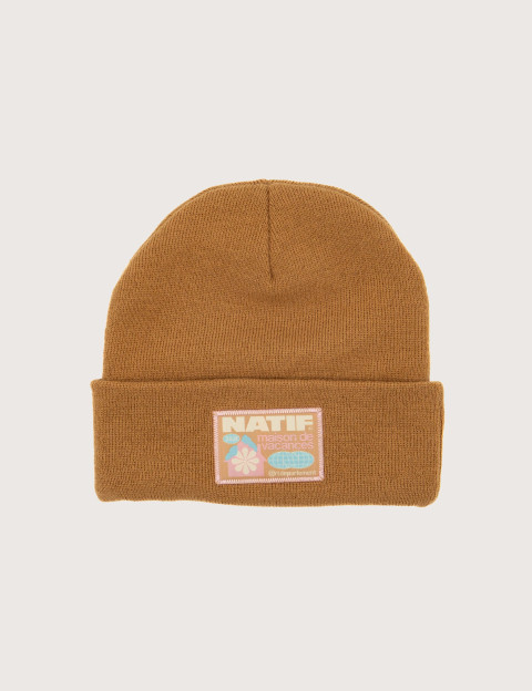 Natif Bonnet Unisexe Maison de Vacances Marron