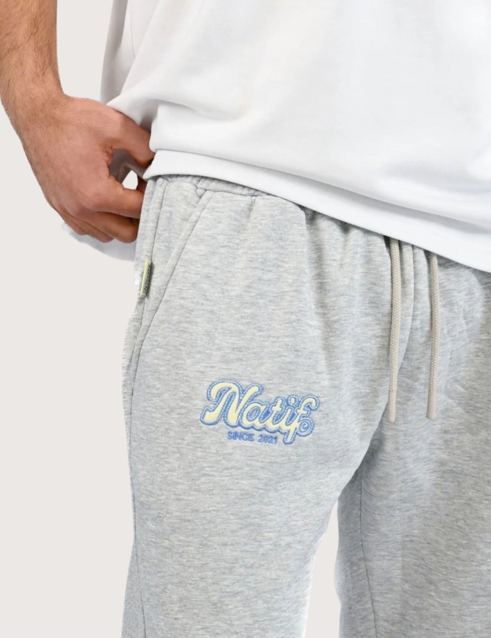 Natif Jogging Unisexe Logo Since 21 Gris Clair - 2