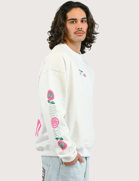 Natif Sweat Unisexe Loose Bloom 27 Blanc - 2