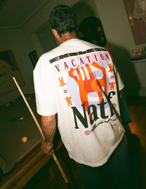 Natif T-Shirt Unisexe Manches Courtes Chair Dpt Crème - 2