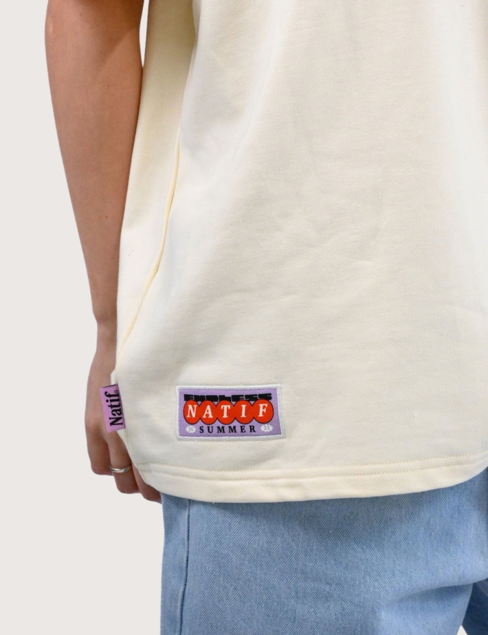 Natif T-Shirt Unisexe Manches Courtes Chair Dpt Crème - 4