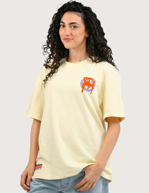 Natif T-Shirt Unisexe Manches Courtes Chair Dpt Crème