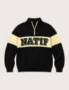 Natif Pull Femme Col Zip Camionneur Noir Jaune - 7