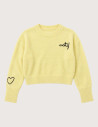 Natif Pull Femme en Maille Fine Bella Jaune - 4