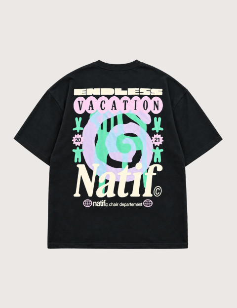 Natif T-Shirt Unisexe Manches Courtes Chair Dpt Noir - 3