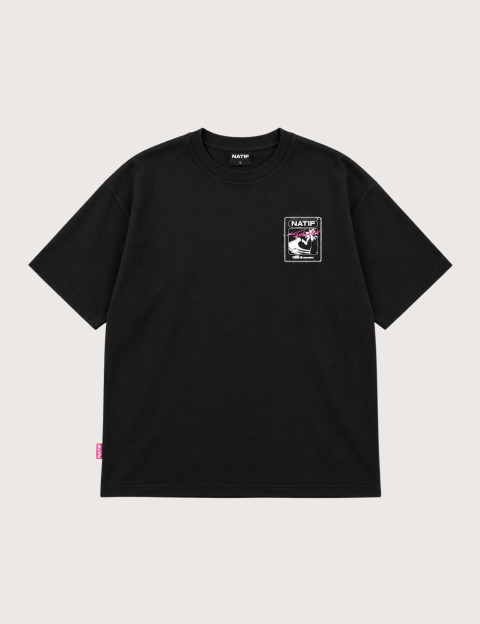 Natif T-Shirt Unisexe Manches Courtes Gameboy Paradise Noir - 4