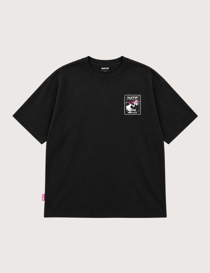Natif T-Shirt Unisexe Manches Courtes Gameboy Paradise Noir - 4