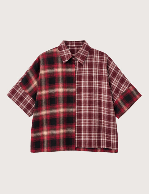 Circus & Co Chemise Femme à Carreaux Mimo Bordeaux