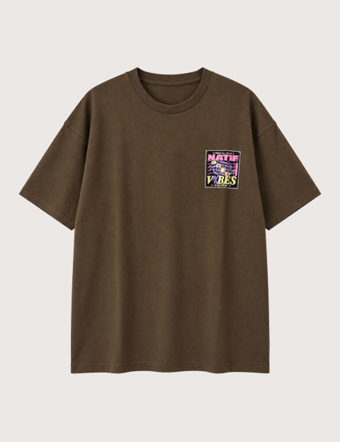 Natif T-Shirt Unisexe Manches Courtes Dance All Life On Kaki - 2
