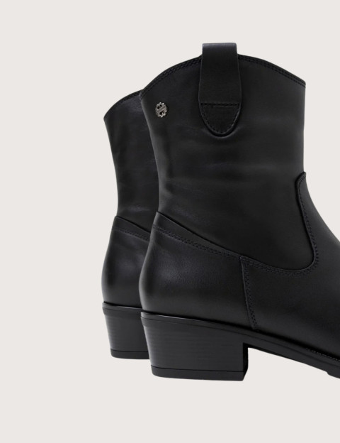 PORRONET Bottines Santiags Femme en Cuir Noir - 5