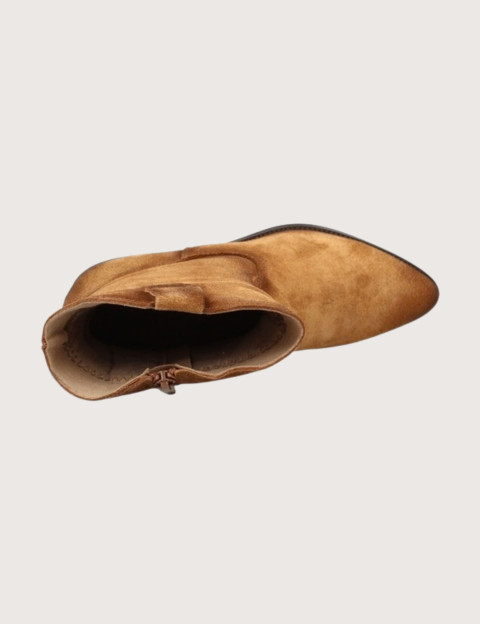 PORRONET Bottines Santiags Femme en Cuir Marron - 2
