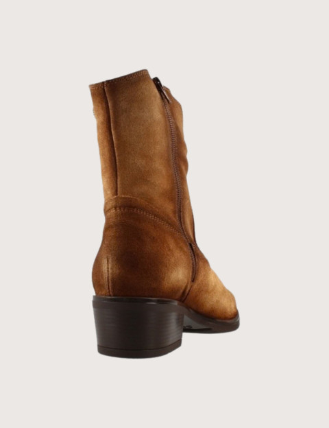 PORRONET Bottines Santiags Femme en Cuir Marron - 4