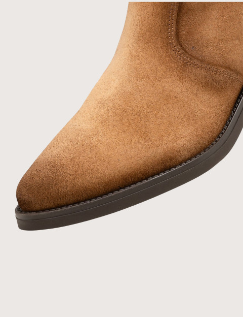 PORRONET Bottines Santiags Femme Basses en Cuir Marron - 3