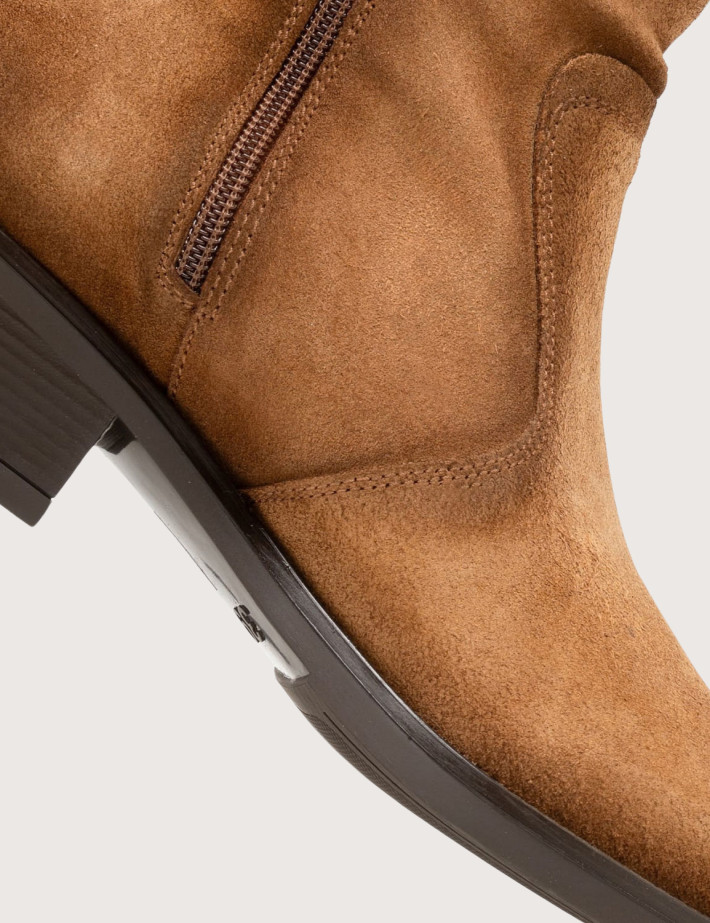 PORRONET Bottines Santiags Femme Basses en Cuir Marron - 4