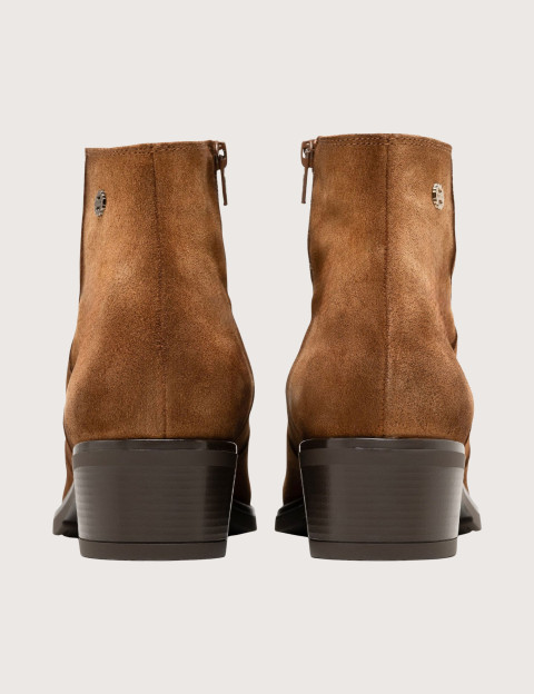 PORRONET Bottines Santiags Femme Basses en Cuir Marron - 5