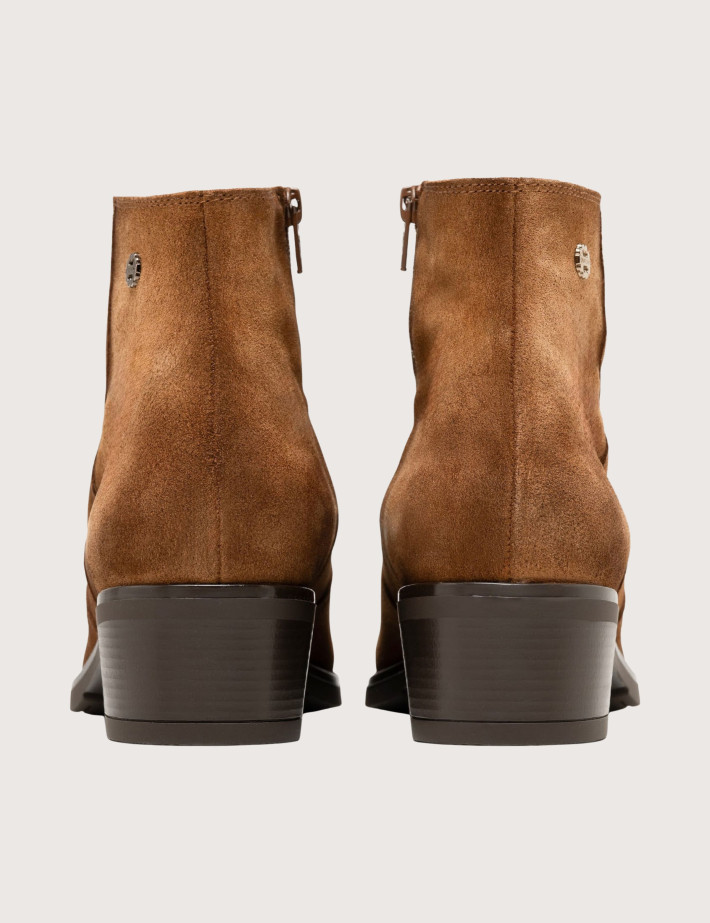 PORRONET Bottines Santiags Femme Basses en Cuir Marron - 5