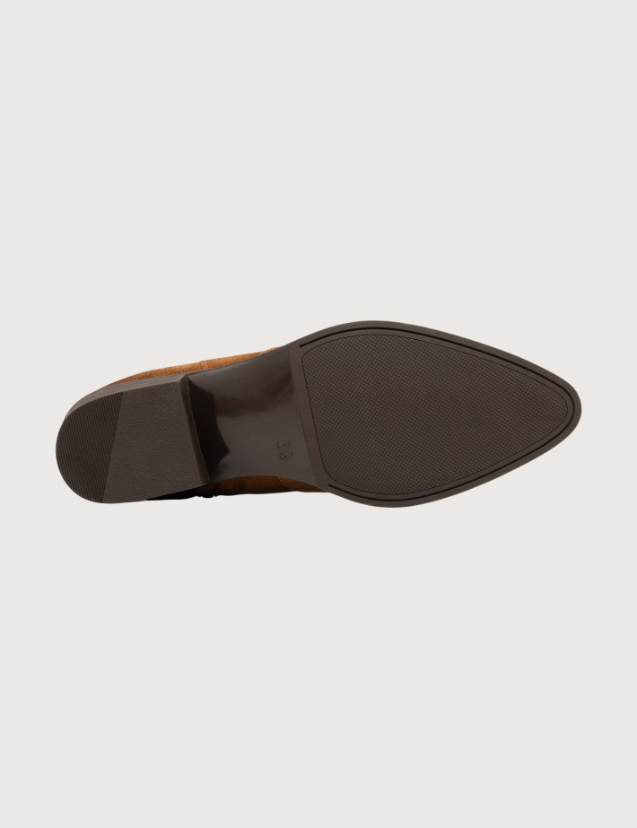 PORRONET Bottines Santiags Femme Basses en Cuir Marron - 7