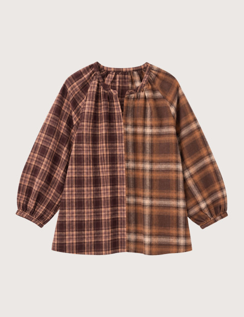 Circus & Co Blouse Femme à Carreaux Valo Chocolat