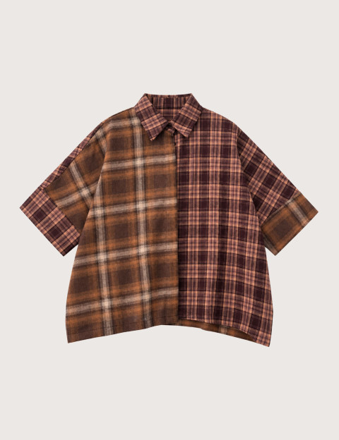 Circus & Co Chemise Femme à Carreaux Mimo Chocolat