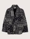 Veste Kimono Femme Chicago Bandana Patch Noir