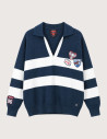 Pull Femme Oriane Rayé Marine Blanc Adoré