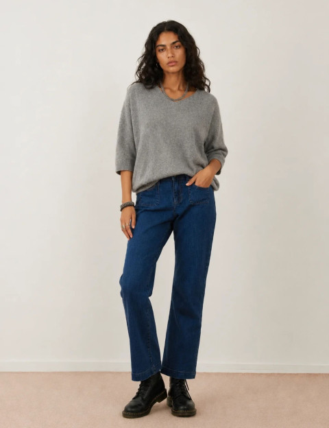 Pull Femme en Maille Ida Gris