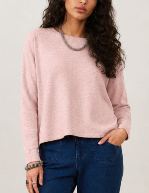 Minuit12 Pull Femme en Maille Livia Blush