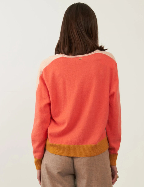 Minuit12 Pull Femme en Maille Lysea Beige - 3