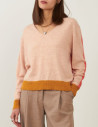 Minuit12 Pull Femme en Maille Lysea Beige