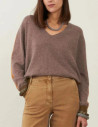 Minuit12 Pull Femme en Maille Lysea Taupe