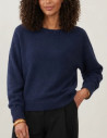 Minuit12 Pull Femme en Maille Thalita Marine