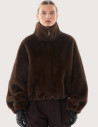 Giovanni Paris Veste Femme Fausse Fourrure Josie Marron