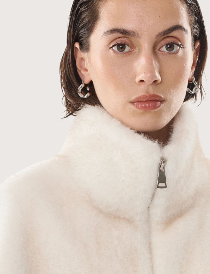Giovanni Paris Veste Femme Fausse Fourrure Josie Blanc - 3