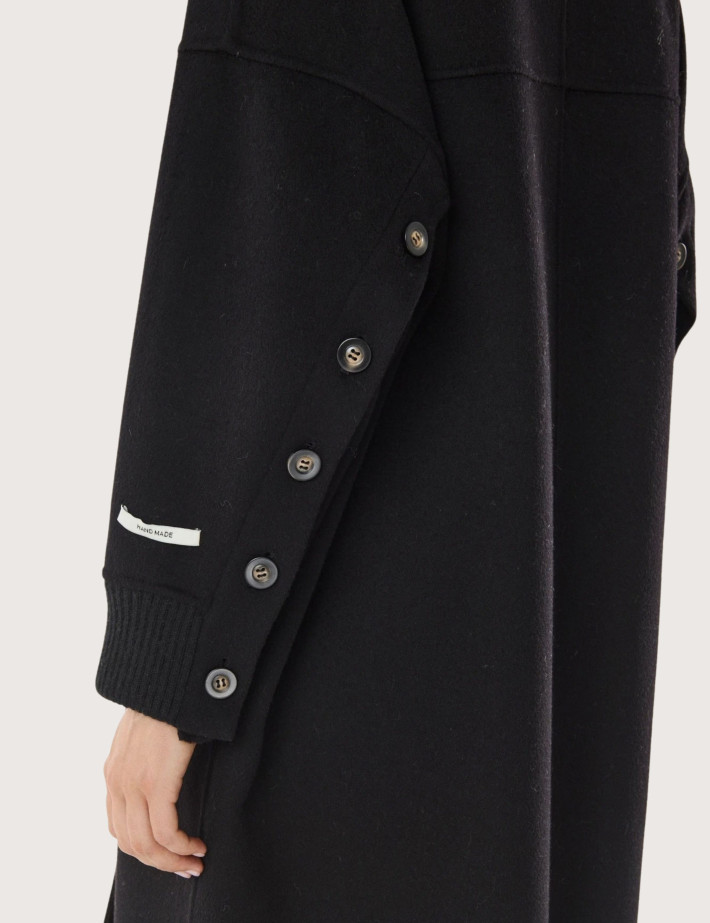 Giovanni Paris Manteau Long Femme Laureline Noir - 2