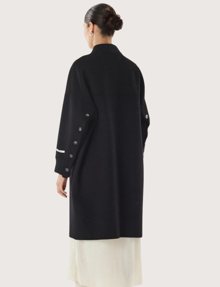 Giovanni Paris Manteau Long Femme Laureline Noir - 6