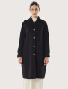 Giovanni Paris Manteau Long Femme Laureline Noir