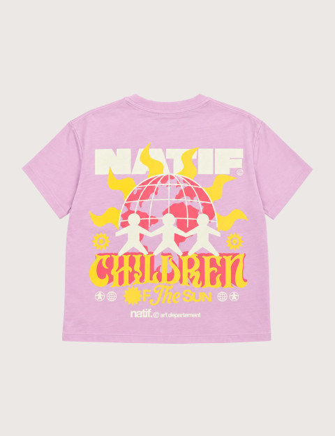 Natif T-Shirt Femme Manches Courtes Children Of The Sun Rose - 3