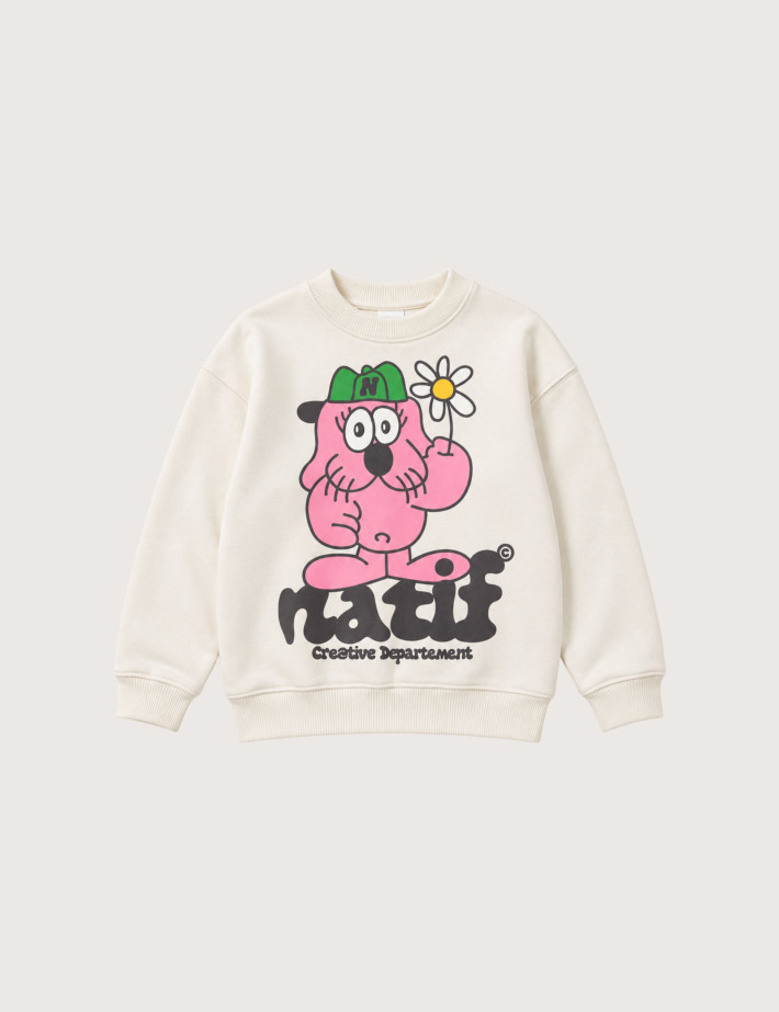 Natif Sweat Loose Enfant Creative Dpt Beige - 3