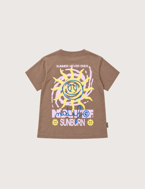 Natif T-Shirt Enfant Manches Courtes Summer Never Ends Marron - 3