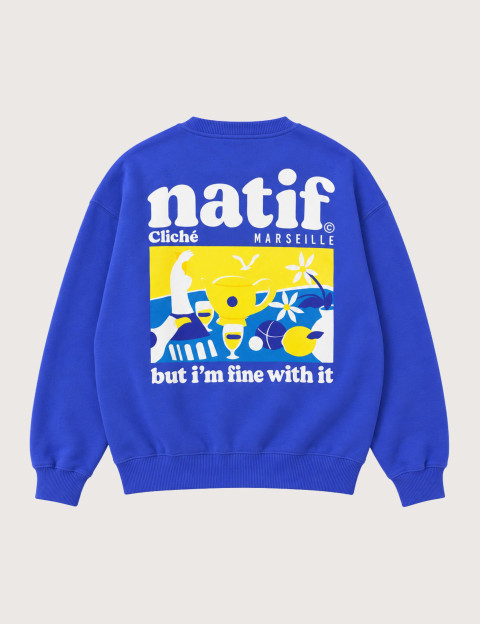Natif Sweat Unisexe Cliché Marseille Bleu - 5