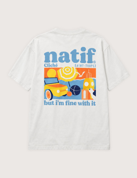 Natif T-shirt Unisexe Cliché Saint-Tropez Blanc - 6
