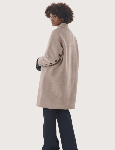Giovanni Paris Manteau Long Femme Laureline Taupe - 4