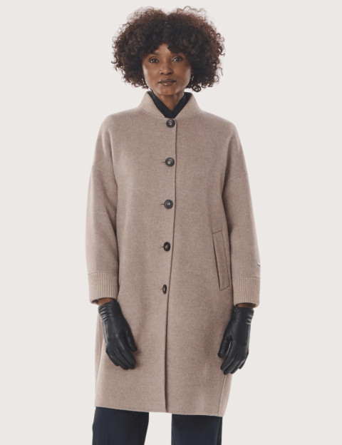 Giovanni Paris Manteau Long Femme Laureline Taupe