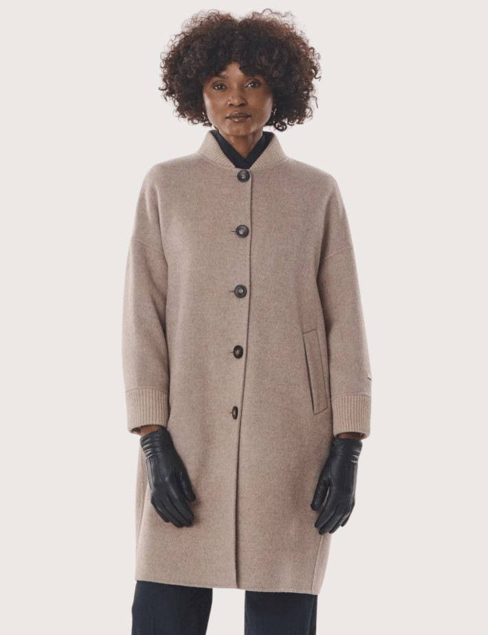 Giovanni Paris Manteau Long Femme Laureline Taupe