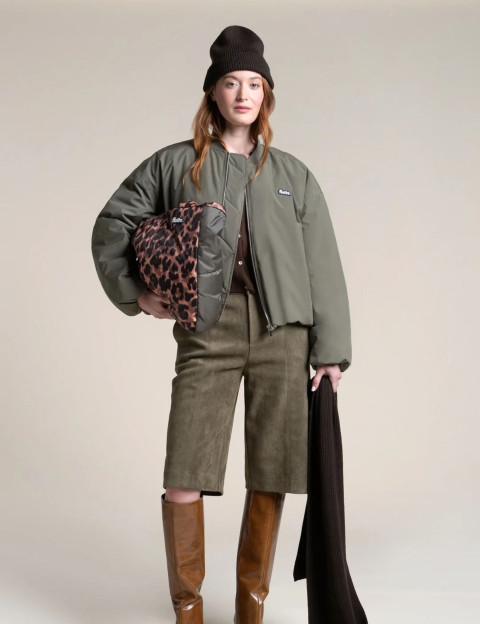 Flotte Bombers Court Coupe Veny Unisexe Alesia Kaki - 5